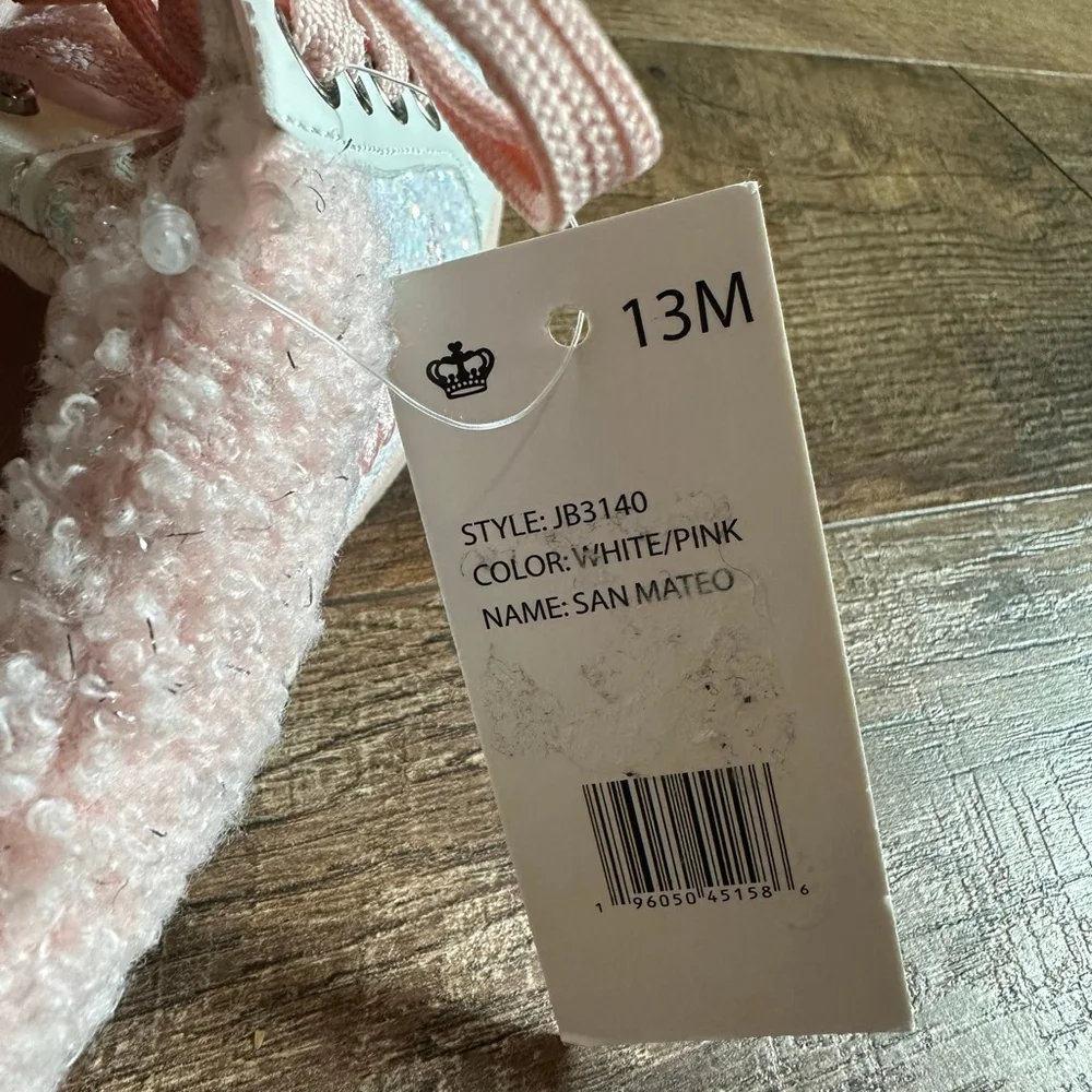 Girls Juicy Couture Slippers 13 (Little Girl) White Pink Glitter